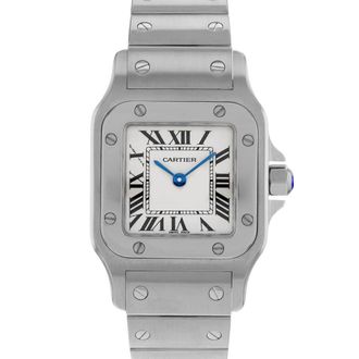 Cartier Pre-owned Cartier Santos Galbee Quartz Silver Dial Ladies Watch W20056D6