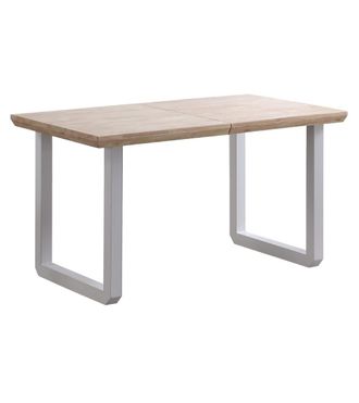 Home Heavenly Mesa de comedor extensible madera y patas metal (140-220 cm)