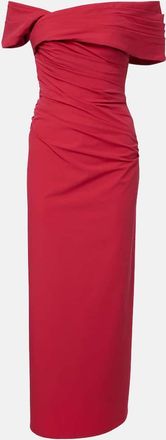 Rachel Gilbert Gale draped off-shoulder cocktail dress