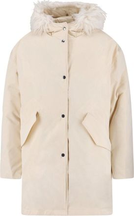Jil Sander Faux Fur Parka - Cream