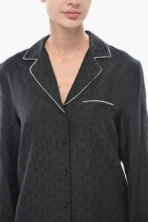 Off-white FOR EVER Camicia PAJAMA in Misto Seta Jacquard Off-White