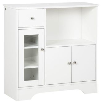 HOMCOM Aparador de cocina 80x30x82 cm blanco