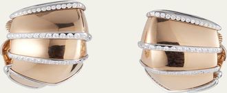 Vhernier Ardis Rose and White Gold Clip-On Earrings with Diamonds