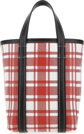 Balenciaga Printed Leather Small Barbes Shopping Bag