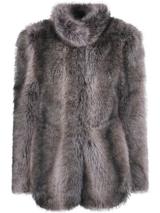 Frankie Shop Jacket Faux Fur Cinched Denia