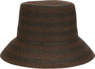 San Diego Hat Company Nova Ultrabraid Straw Bucket Hat in Brown at Nordstrom