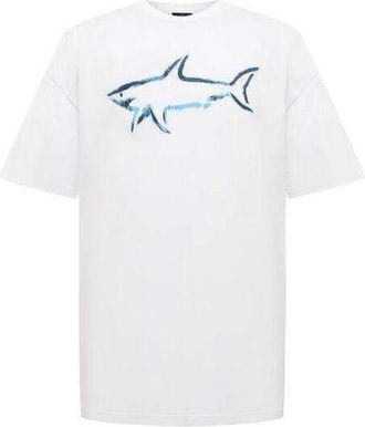Paul & Shark Klassiek Katoenen T-shirt - Heren - T-shirts - Wit - 2XL - Katoen - Tops