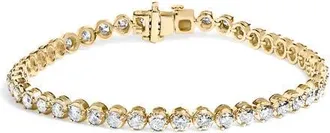 House of Brilliance 10K Yellow Gold 5.0 Cttw Diamond Tennis Bracelet at Nordstrom