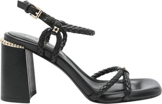 Ash Ash, Schoenen, Dames, Zwart, 36 EU, Leer, Lola Bis Blokhak Sandaal