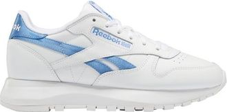 Reebok Womens Classic Leather - Running Shoes White/Blue Size 08.0