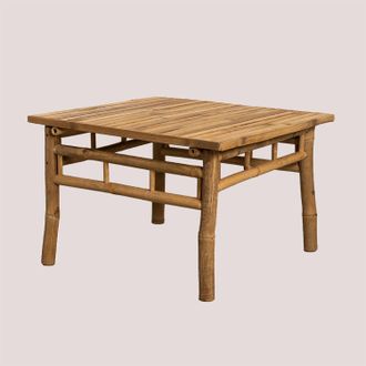 Sklum Sklum - Mesa De Centro Para Jard&iacute;n Cuadrada 70x70 Cm En Bamb&uacute; Jamaik