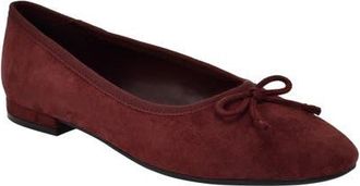 Calvin Klein Cyrie Bow Embellished Ballet Flat in Dark Red at Nordstrom, Size 7