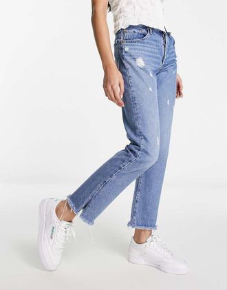 Levi's 501 - Jeans dritti taglio corto blu medio