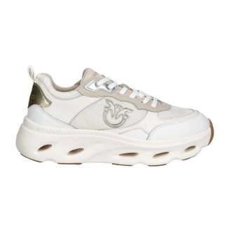 Pinko Pinko, Schoenen, Dames, Beige, 39 EU, Leer, Pink 09 Sneaker