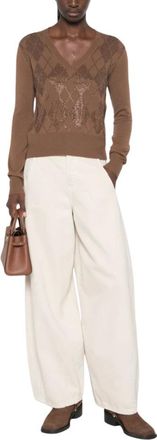 Max Mara Mujer, Jerseys, Marr&oacute;n, Talla: M
