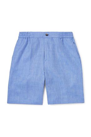 Etro Straight-Leg Linen and Wool-Blend Shorts
