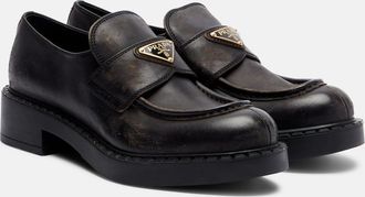 Prada Leather penny loafers