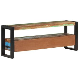 Berkfield Home TV Cabinet 120x30x45 cm Solid Wood Reclaimed in Brown | Size: 120 x 30 x 45 cm
