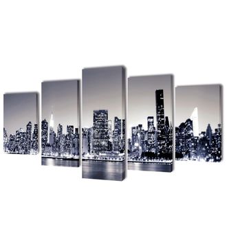 vidaXL Set Decorativo De Lienzos Para Pared Perfil Nueva York 200 X 100 Cm Vidaxl