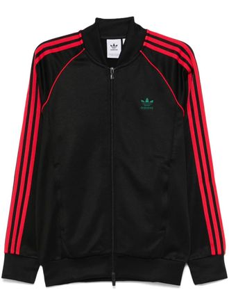 adidas Trefoil-logo jacket - men - Cotton/Recycled Polyester - S - Black