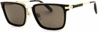 Chopard Polarized Grey Rectangular Mens Sunglasses SCH375 700P 57