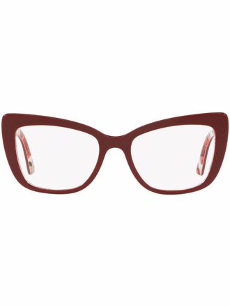 Dolce & Gabbana Eyewear Occhiali cat-eye oversize - Rosso