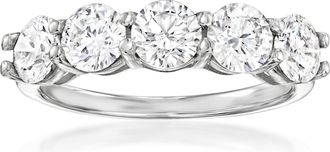 Ross-Simons Lab-Grown Diamond 5-Stone Ring in 14kt White Gold