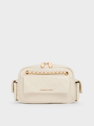 Charles & Keith Duo Quilted Crossbody Bag