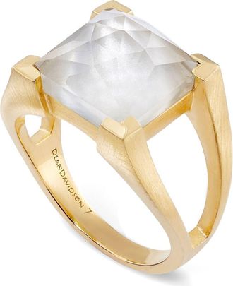 Dean Davidson Mini Plaza Ring in Iridescent Pearl/gold at Nordstrom, Size 7