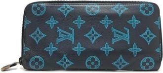 Louis Vuitton Pre-owned Zippy Wallet Vertical - Heren - Vintage Accessoires - Blauw - ONE Size - Vintage