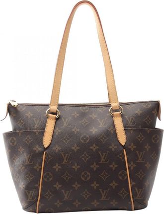 Louis Vuitton Brown Coated Canvas Pvc Monogram Leather Handbag Tote Bag (Pre-Owned)