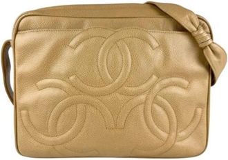 Chanel Pre-owned Cross Body Bags, female, Beige, Size: ONE SIZE Pre-owned Vintage Cross Body Bag