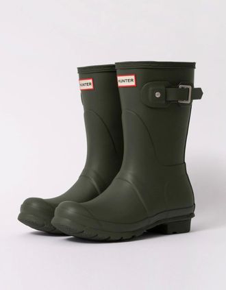 Hunter Womens Hunter Original Short Womens Wellies - Dark Olive - Green - Size: 7