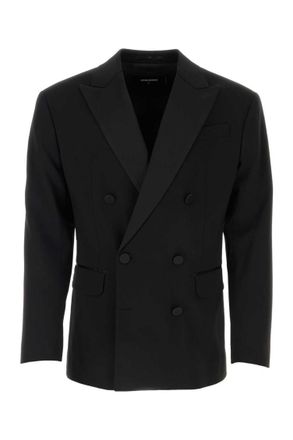 Dsquared2 Black stretch wool Dan Db blazer