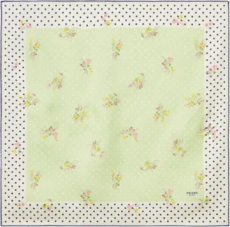 Prada Printed silk twill scarf
