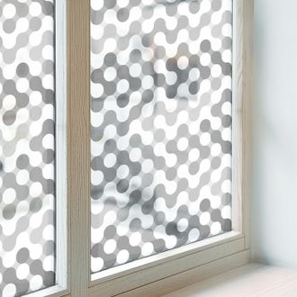 Tulup Pellicola Opaca Per Vetri 200x146 Cm Autoadesiva Protezione Per Cucina Bagno Uffici Camera Da Letto Decorativa Vetro Smerigliato Geometria Delle Onde