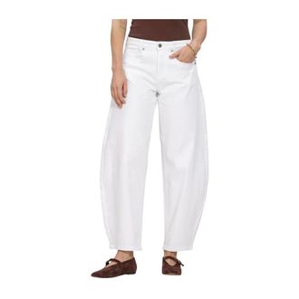 MY ESSENTIAL WARDROBE MWHottie 157 High Barrel - Dames - Jeans - Wit - Maat: W30 Katoen