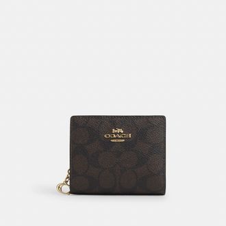Coach Snap Wallet In Signature Canvas