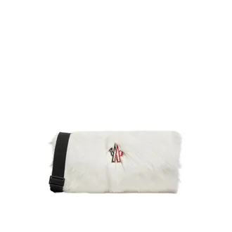 Moncler Moncler Shearling Handwarmer & Pouch, Women, White, Size: One Size