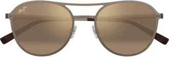 Maui Jim Half Moon 52mm PolarizedPlus2 Round Sunglasses in Brown at Nordstrom