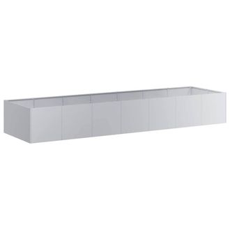 Berkfield Home Planter 280x80x40 cm Galvanised Steel in Silver | Size: 280 x 80 x 40 cm
