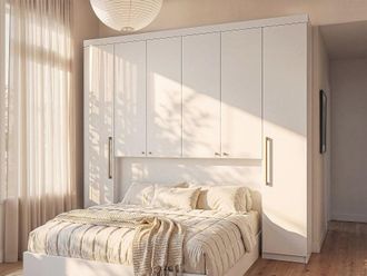 VENTE-UNIQUE.COM Puente de cama madera blanco 140x190 cm, 140x200 cm, 160x200 cm