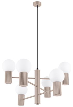 Sollux Lighting Design Pendellampe Halo 6-flammig, Taupe Archiviert