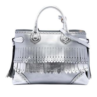 Burberry Pre-owned The Banner Tote Bag - Dames - Vintage Shopper - Grijs - ONE Size - Leer - Vintage