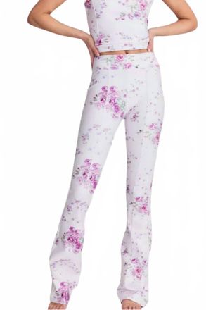 LoveShackFancy Reed Floral Flare Legging In Magenta Glow
