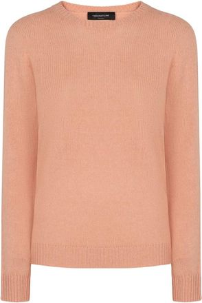 Fabiana Filippi Truien & Vesten, Dames, Roze, S, Kasjmier, Luxe Cashmere Ronde Hals Sweater