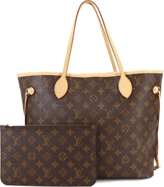 Louis Vuitton Beige Brown Monogram Monogram Handbag Tote Bag (Pre-Owned)