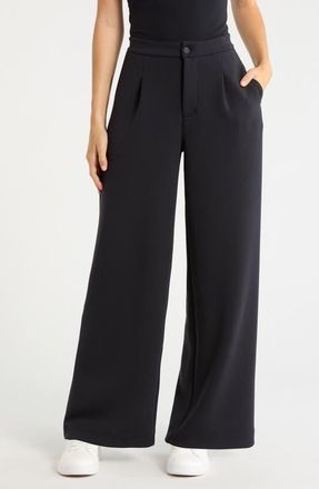 Lord & Taylor Dreamweave Pleated Pants in Black at Nordstrom, Size X-Small