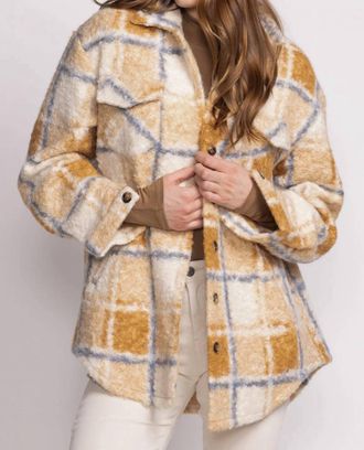 Pink Martini Jade Coat In Light Brown