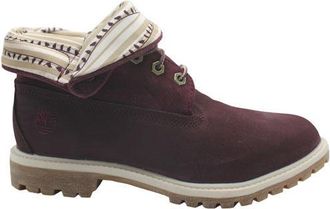 Timberland Authentic Roll Top Womens Leather Burgundy Lace Up Boots 8767R B47D Leather (archived) - Size UK 4.5